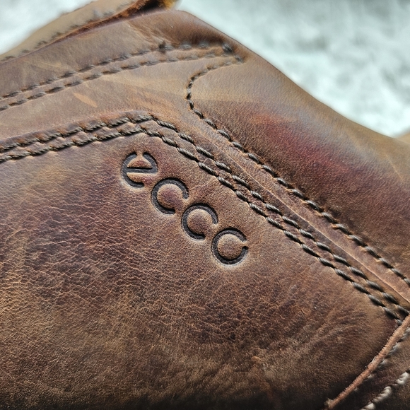 ECCO Men's Suede Leather Slip-on Shoes, Size 12/46, Shock Point Soles - Picture 11 of 14